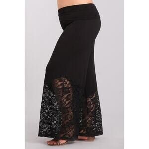 Chatoyant Plus Size Black Lace Pants 2XL